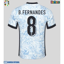 Camisa de Futebol Portugal Bruno Fernandes #8 Equipamento Secundário Europeu 2024 Manga Curta